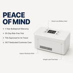 DoseDock Smart Cooler matte white storage case for peptide and insulin pens