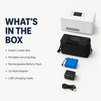 DoseDock Peptide Travel Cooler product detail with alpine white finish