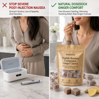 Premium Ginger Gummies product detail with individually wrapped chews