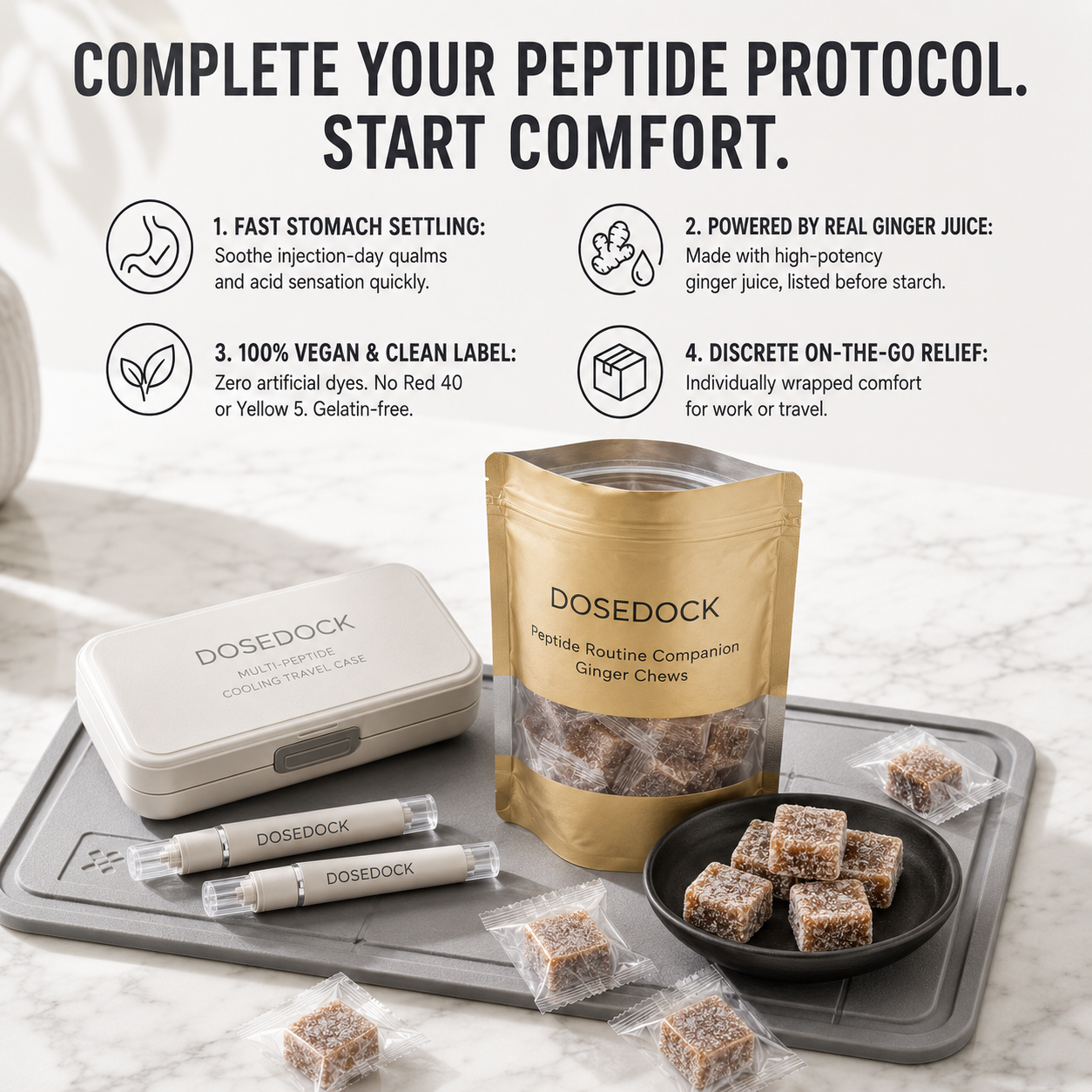 Premium Ginger Gummies lifestyle image for daily routine support