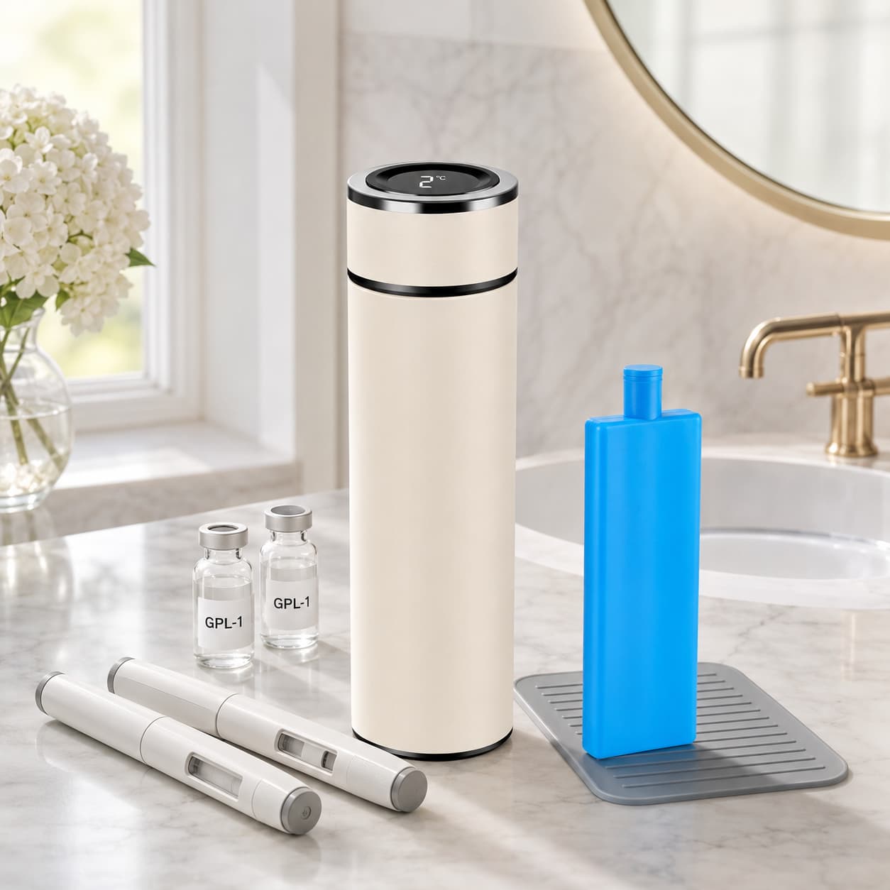 DoseDock ChillCup Discreet Cooling Case for Peptide Pens & Small Vials